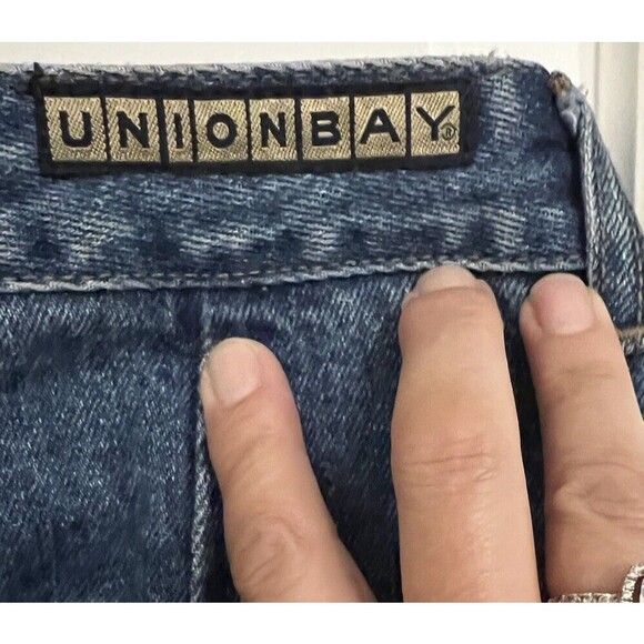 VTG. 80s 90s Union Bay Jeans High Waist Baggy Loose Pleated Mom Preppy Sz. 11 - Picture 7 of 11